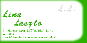 lina laszlo business card